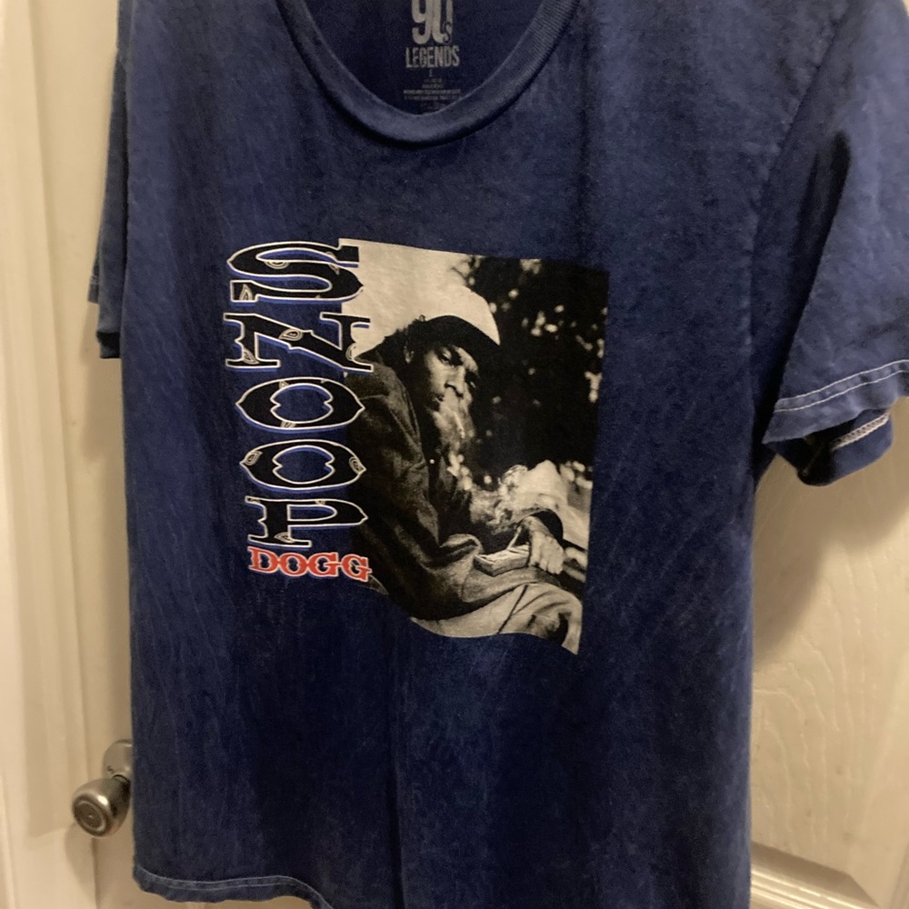 Blue Short Sleeve Tees Casual Cotton Men’s Large Snoop Dogg